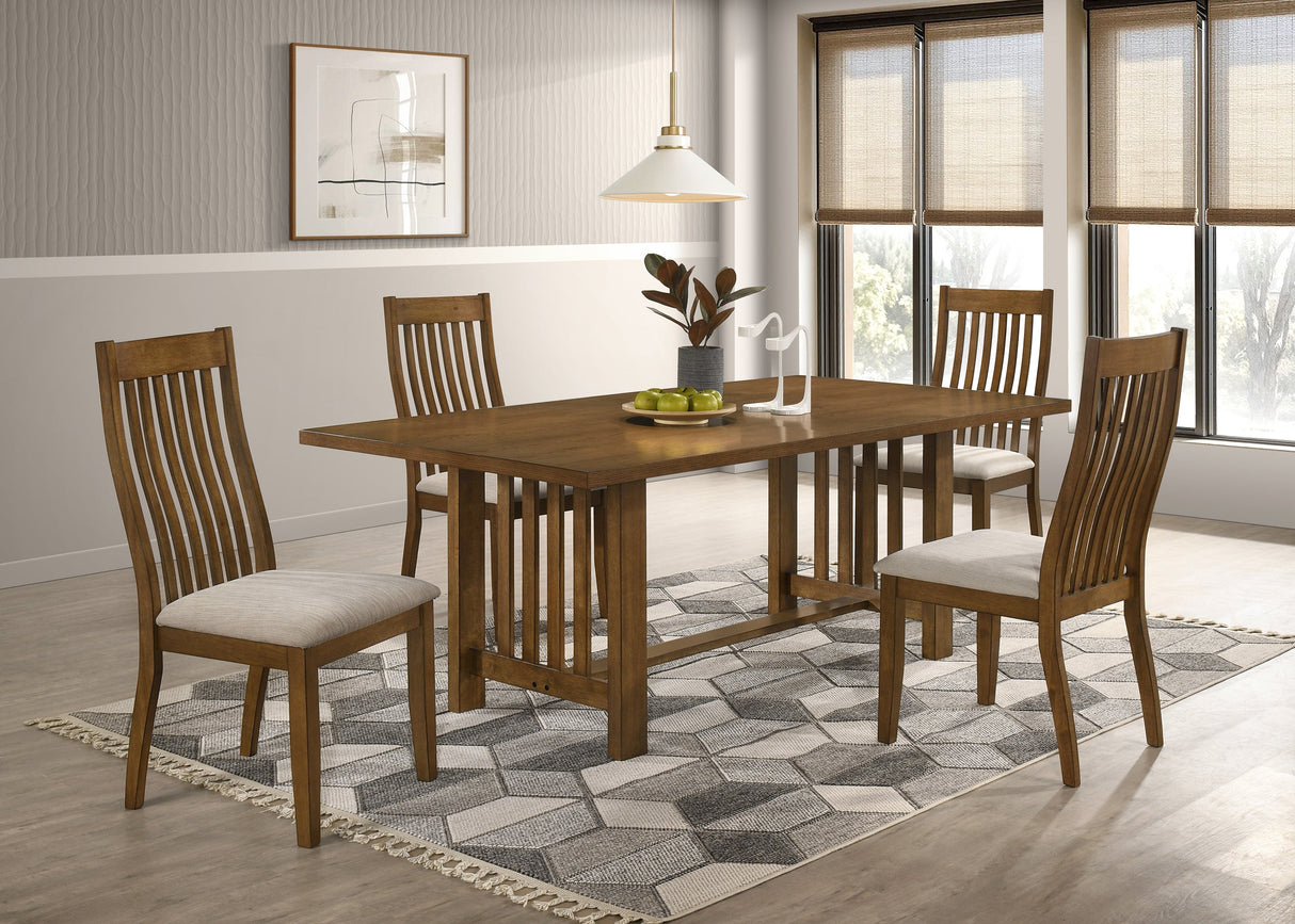 Glendale Beige/Brown Dining Side Chair (Set of 2) by Crown Mark at Eve Furniture