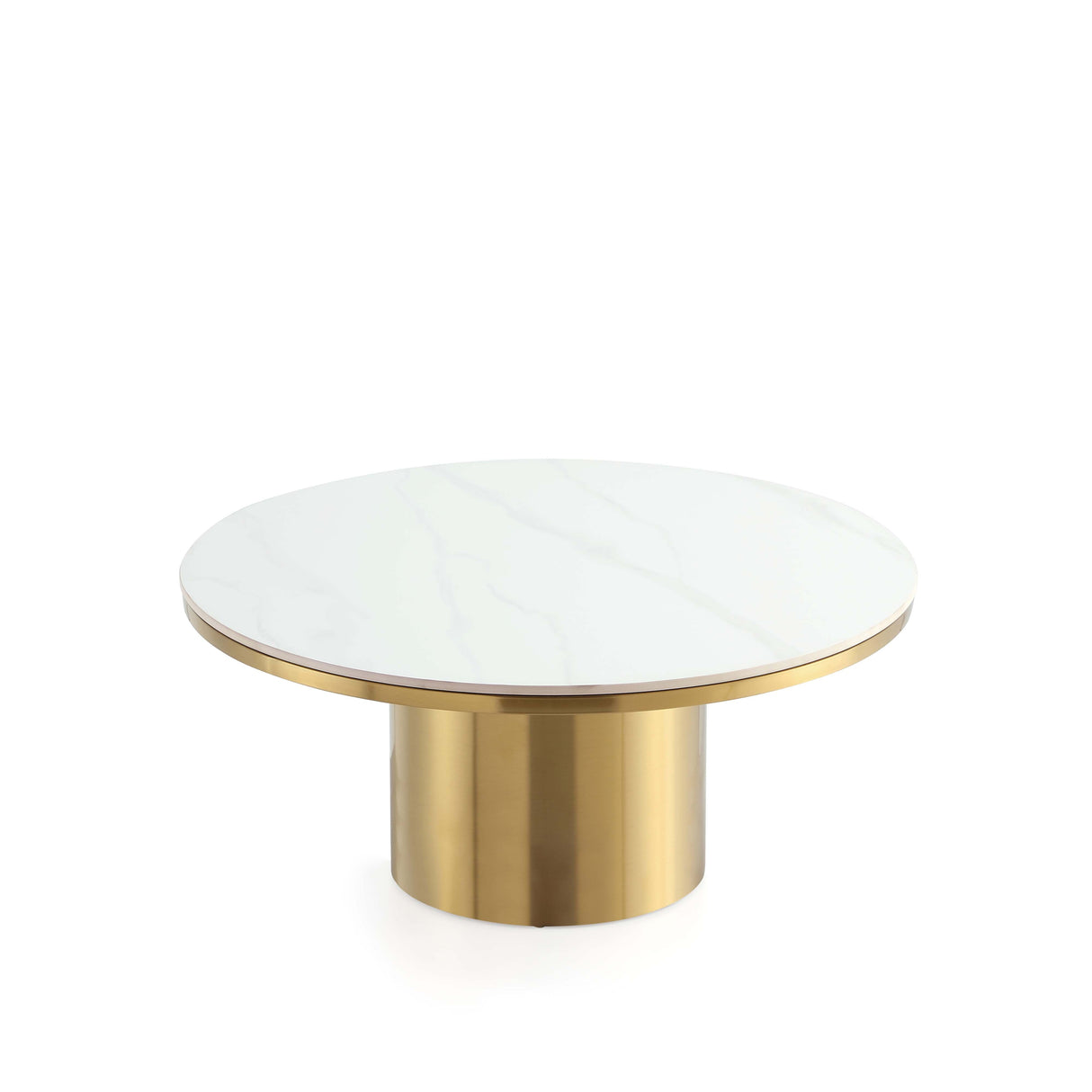 Glenn Coffee Table and End Table in Gold (set of 2) by Manhattan Comfort at Eve Furniture