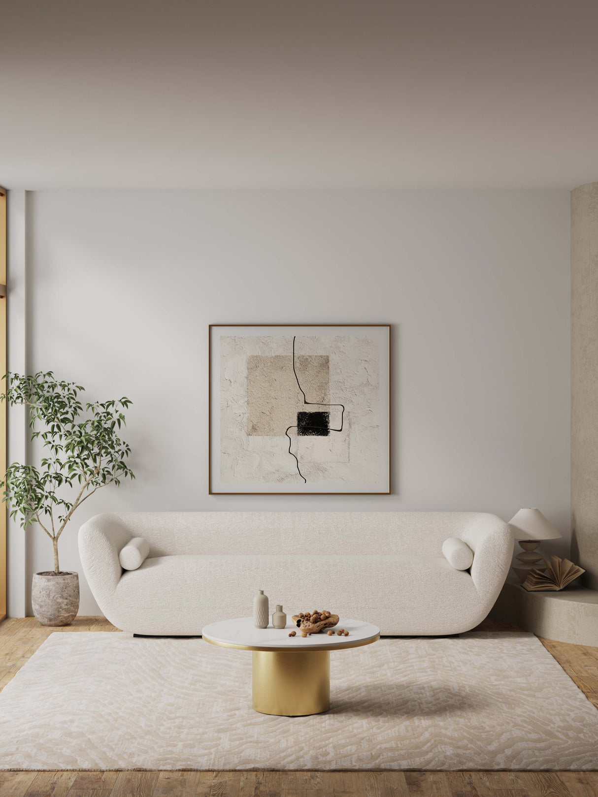 Glenn Coffee Table in Gold by Manhattan Comfort at Eve Furniture