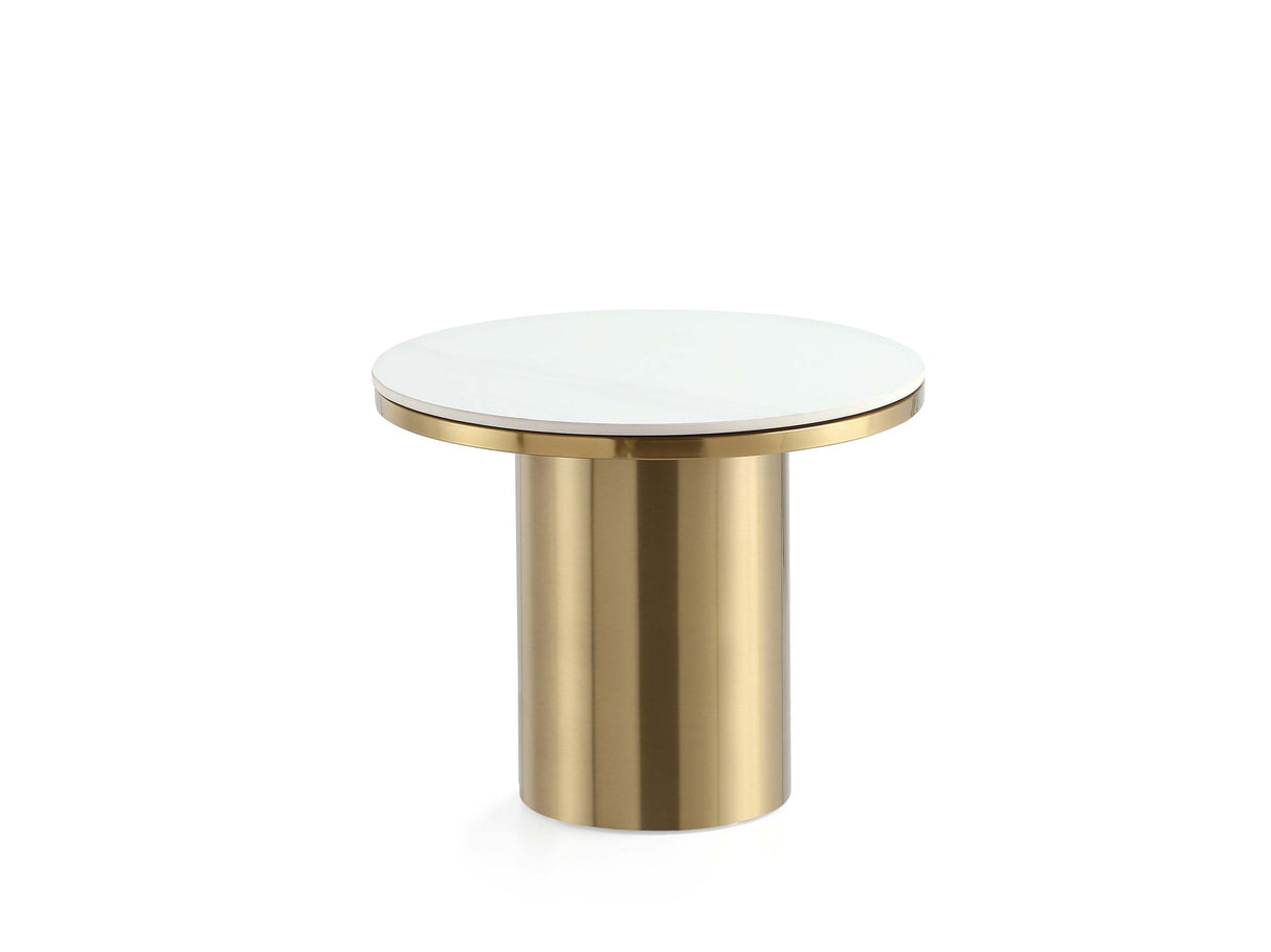 Glenn End Table in Gold by Manhattan Comfort at Eve Furniture