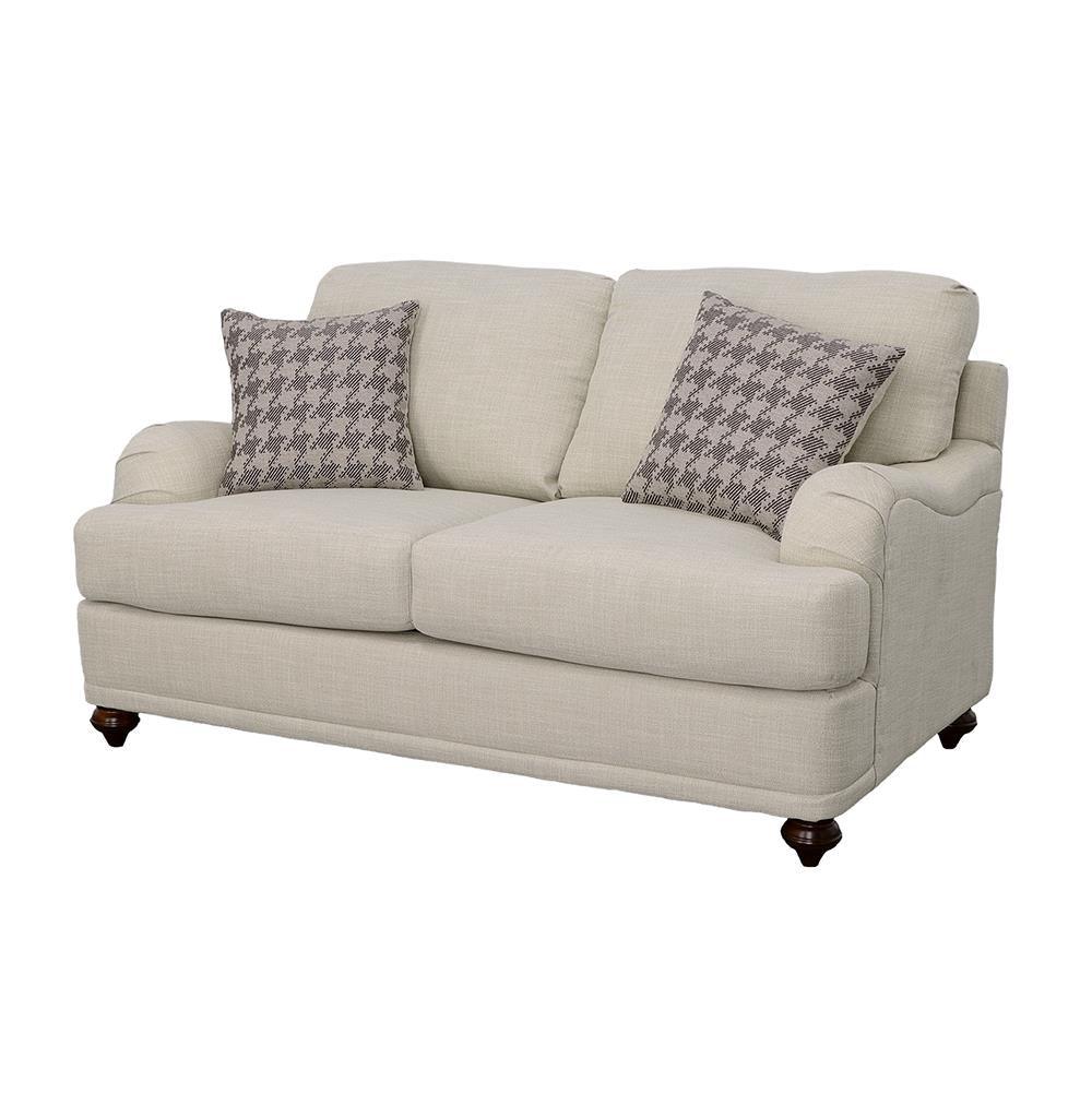 Glenn Light Gray Cushion Back Loveseat by Coaster at Eve Furniture