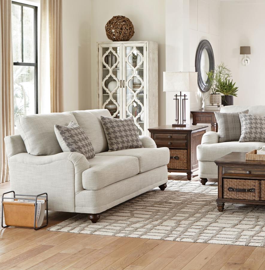Glenn Light Gray Cushion Back Loveseat by Coaster at Eve Furniture