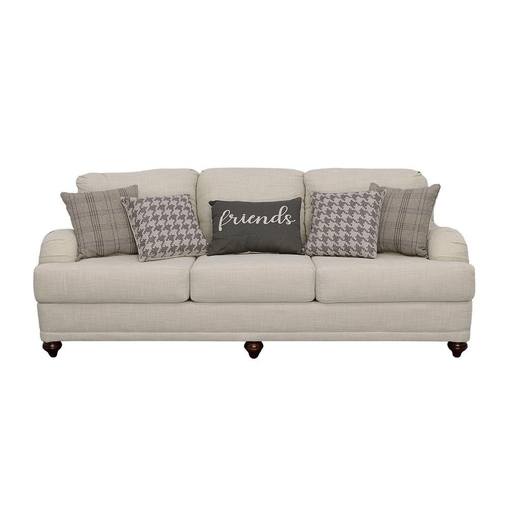 Glenn Light Gray Cushion Back Sofa by Coaster at Eve Furniture