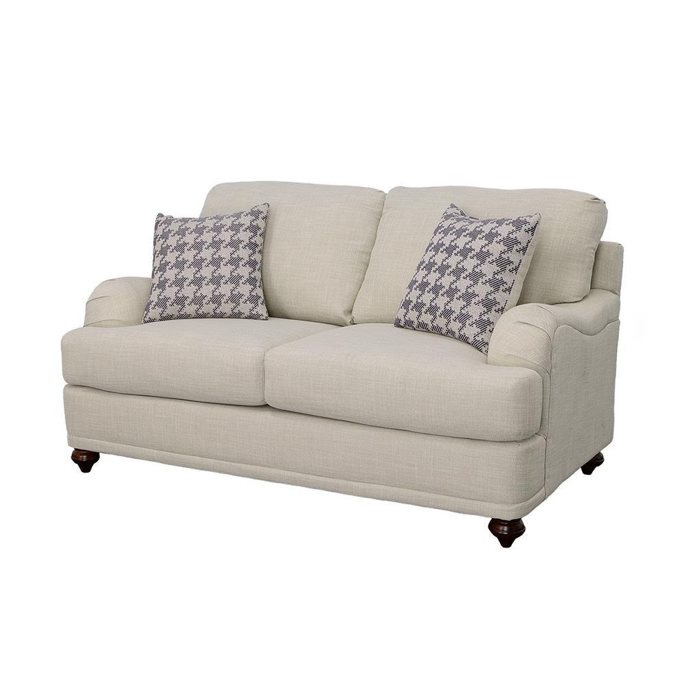 Glenn Light Gray Recessed Arms Loveseat by Coaster at Eve Furniture