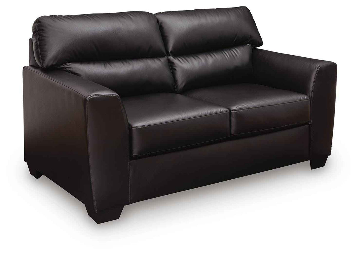 Glennbre Midnight Loveseat by Ashley at Eve Furniture