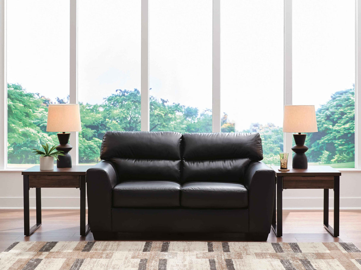 Glennbre Midnight Loveseat by Ashley at Eve Furniture