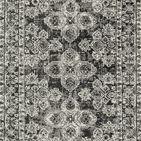 Glennisman Black/Gray/Ivory Medium Rug by Ashley at Eve Furniture