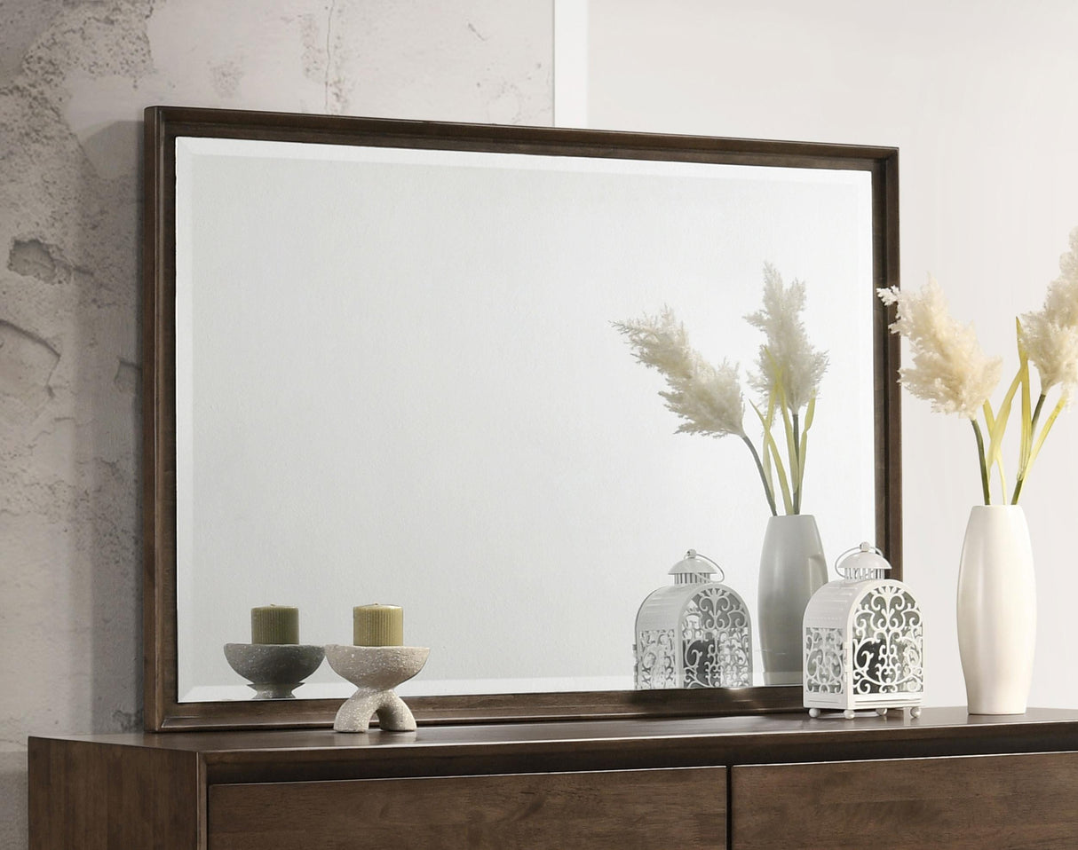 Glenwood Warm Brown Dresser Mirror by Coaster at Eve Furniture