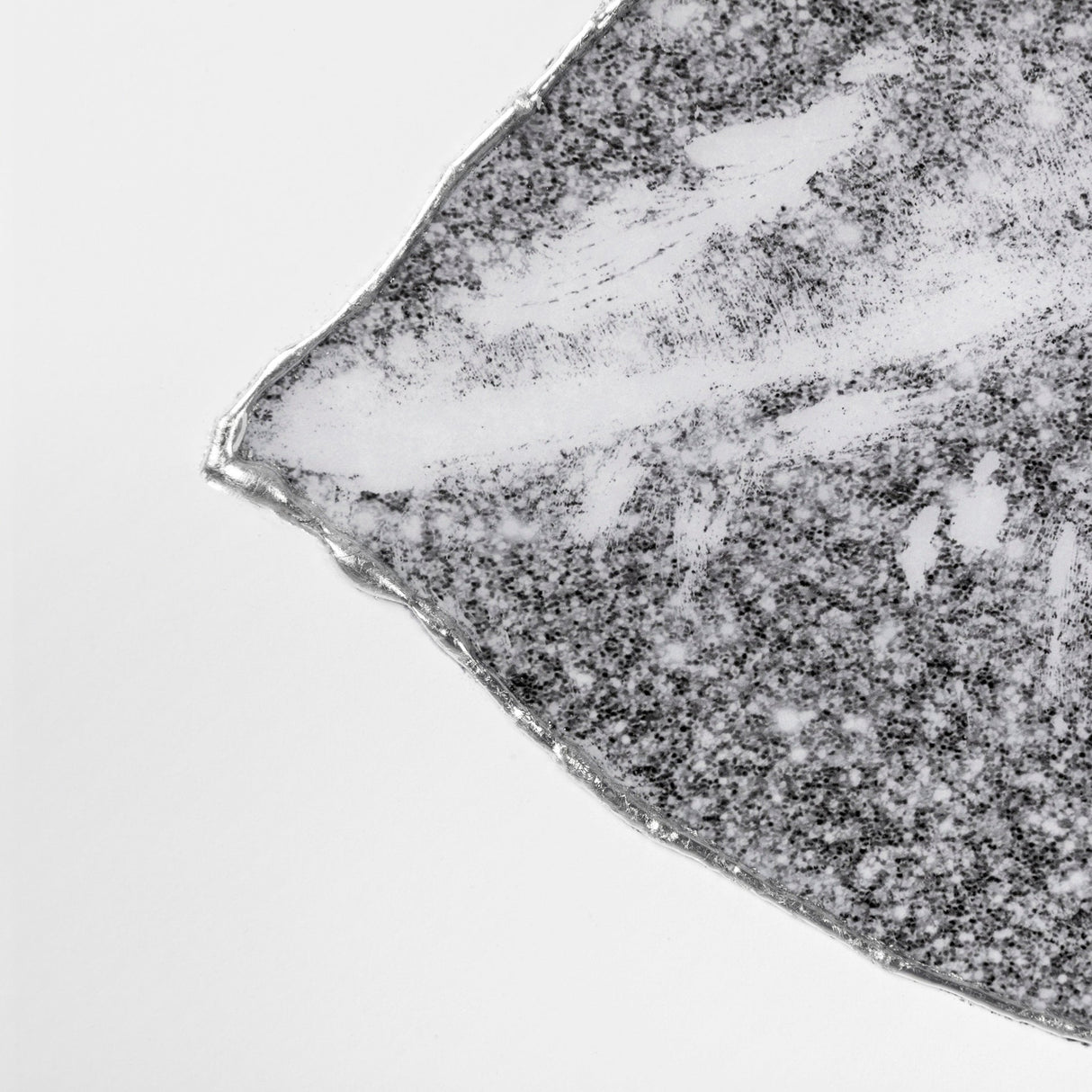 Glitter Lips I Silver by Victoria Barnes Hand Embellished Framed Art Print Matted under Glass by Mercana at Eve Furniture