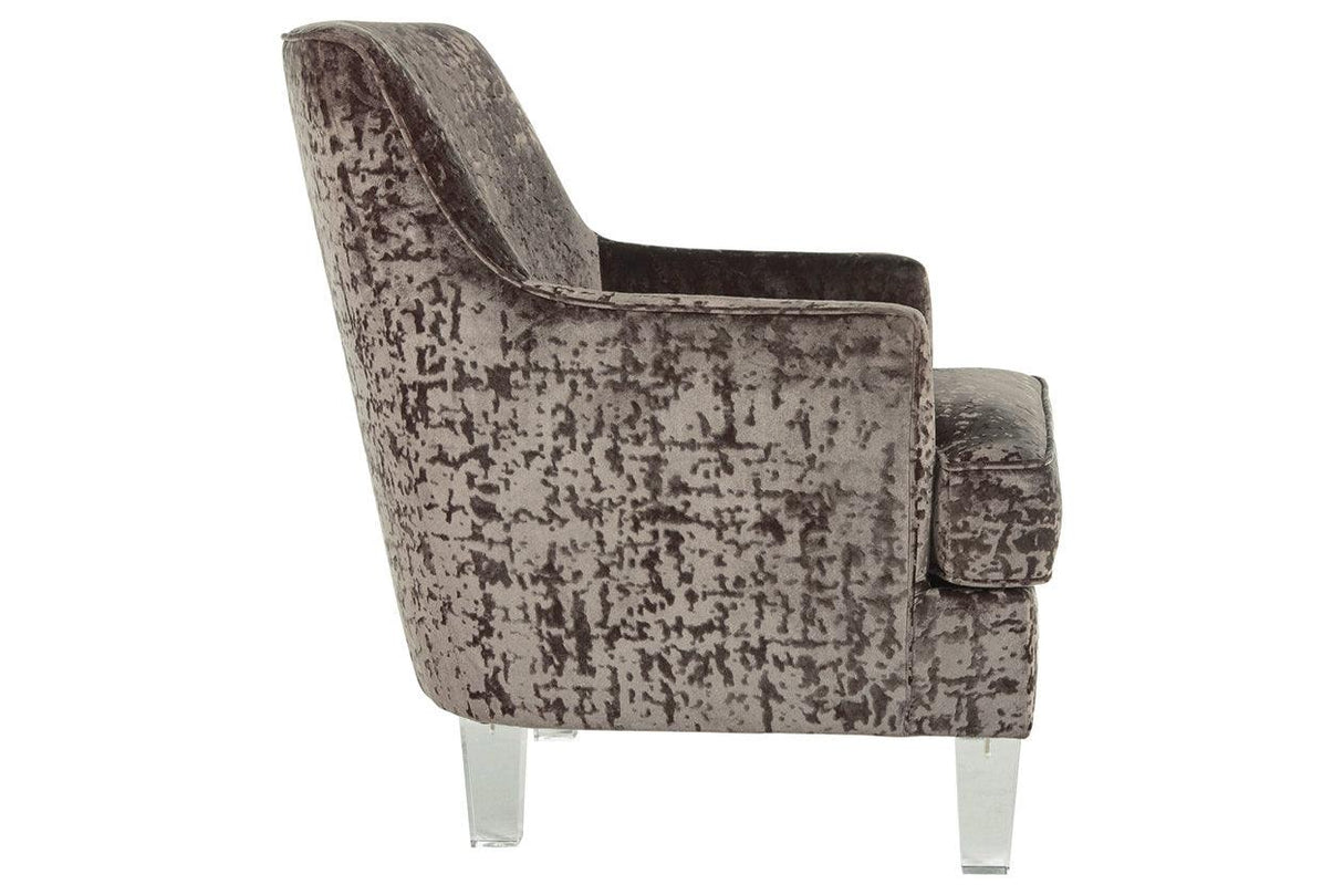 Gloriann Charcoal Accent Chair by Ashley at Eve Furniture
