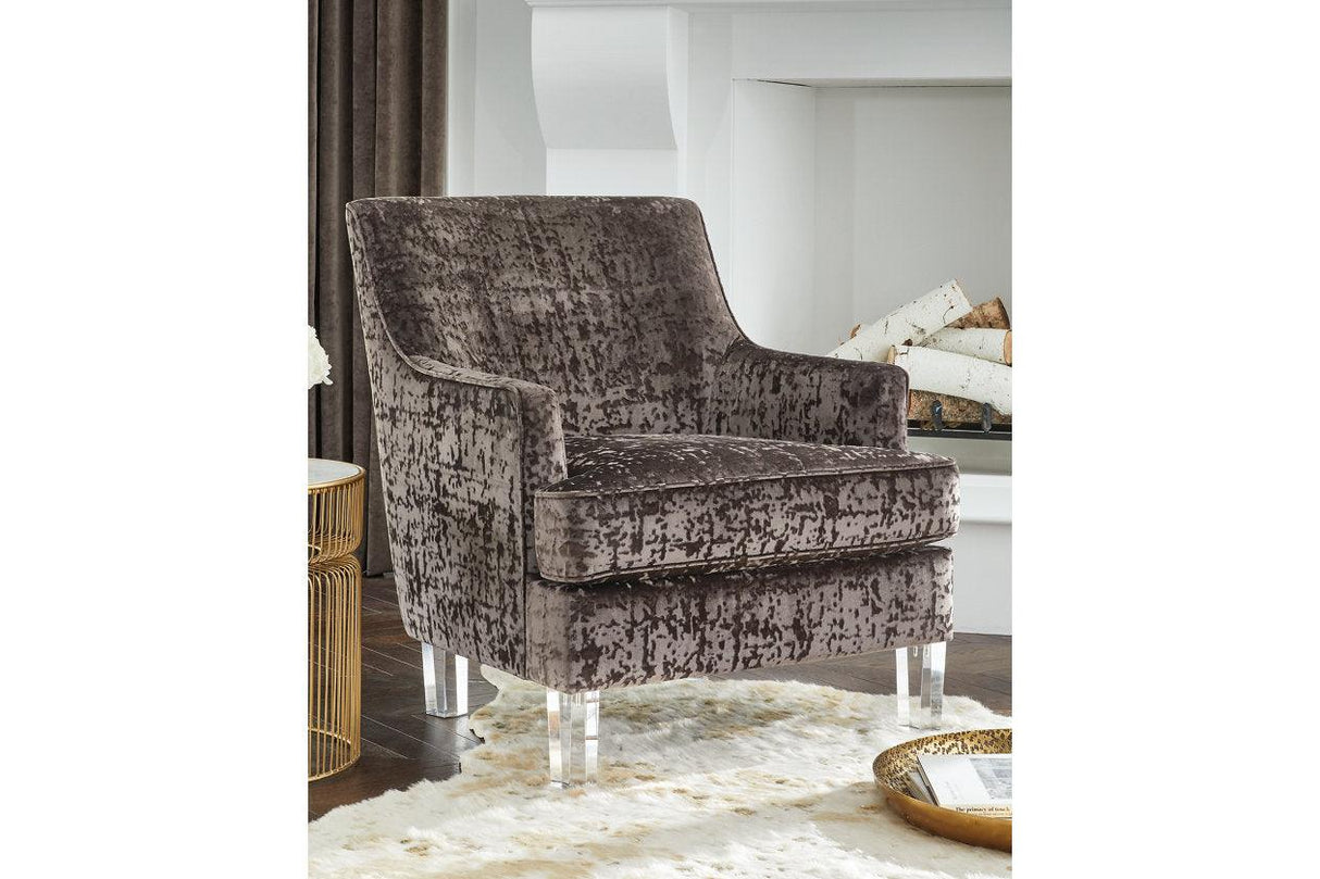 Gloriann Charcoal Accent Chair by Ashley at Eve Furniture