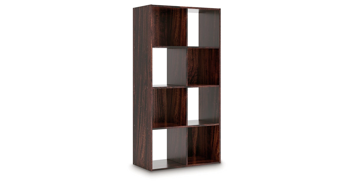 Glosmount Cherry/Light Brown Eight Cube Organizer by Ashley at Eve Furniture