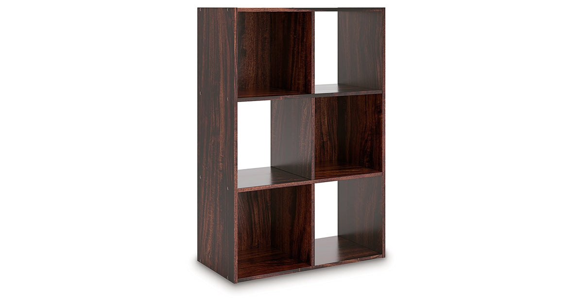 Glosmount Cherry/Light Brown Six Cube Organizer by Ashley at Eve Furniture