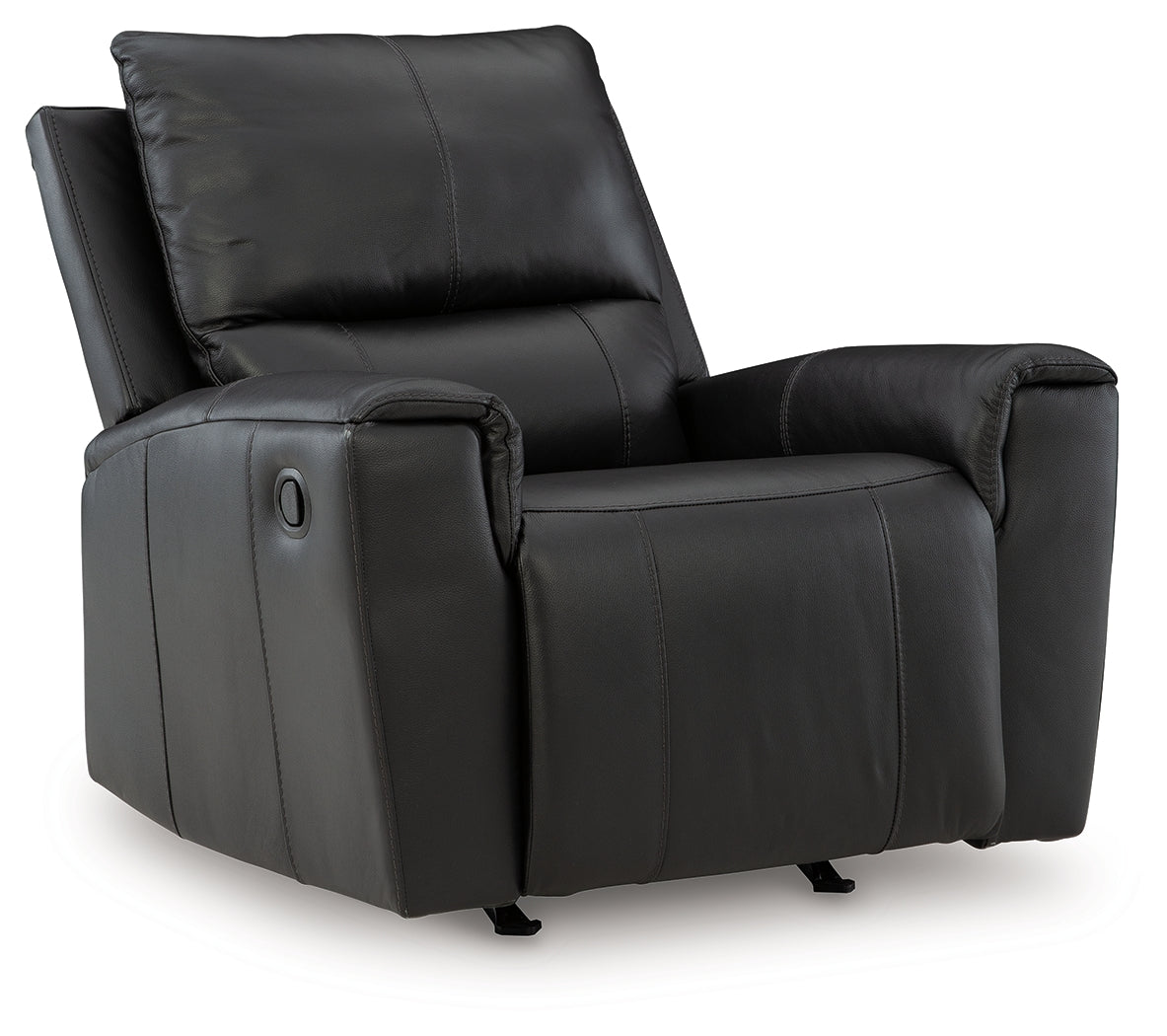 Glossmore Black Recliner by Ashley at Eve Furniture