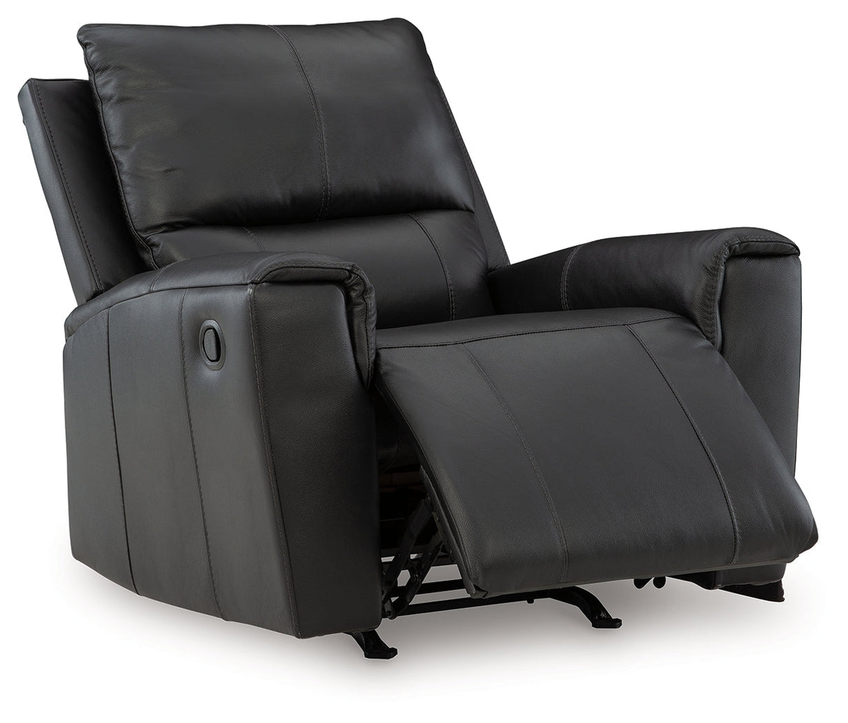 Glossmore Black Recliner by Ashley at Eve Furniture
