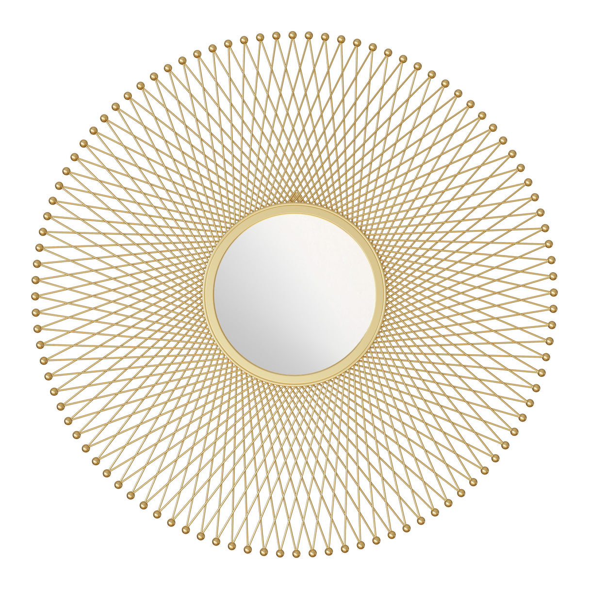 Glow Gold Round Mirror by Zuomod at Eve Furniture