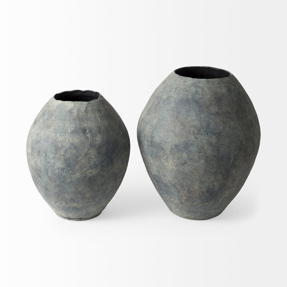 Gobi 16L x 20H Small Gray Ceramic Oval Vase by Mercana at Eve Furniture