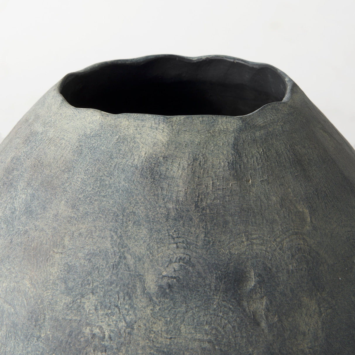 Gobi 16L x 20H Small Gray Ceramic Oval Vase by Mercana at Eve Furniture