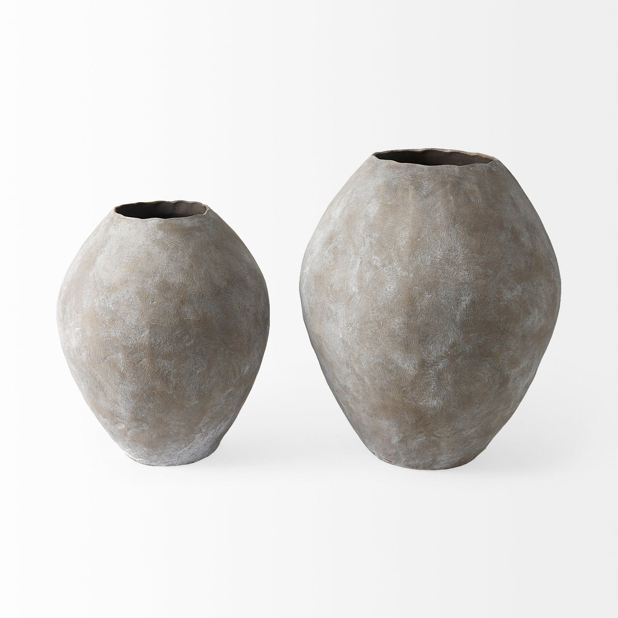Gobi Large Tan Ceramic Oval Vase by Mercana at Eve Furniture
