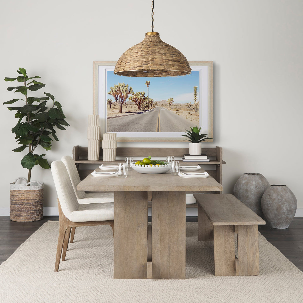 Gobi Large Tan Ceramic Oval Vase by Mercana at Eve Furniture