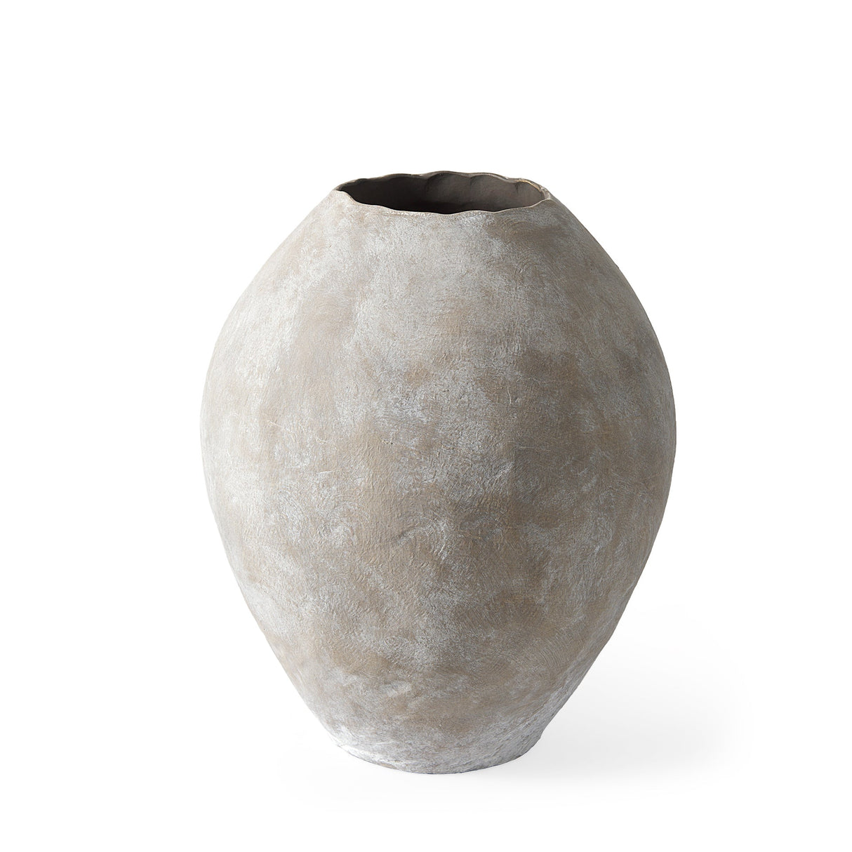 Gobi Small Tan Ceramic Oval Vase by Mercana at Eve Furniture