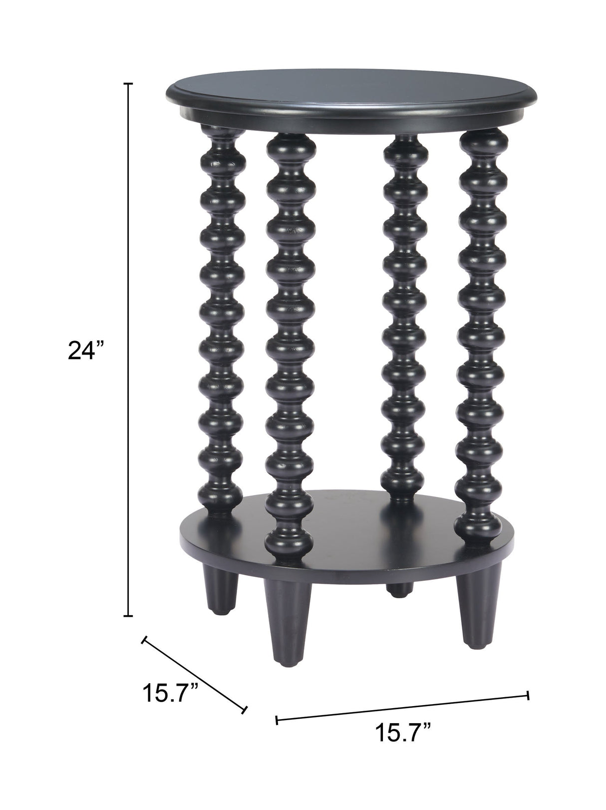 Gocce Black Side Table by Zuomod at Eve Furniture