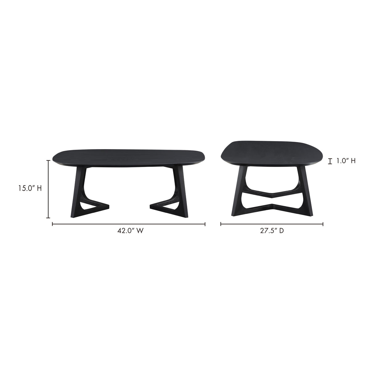 Godenza Black Small Coffee Table by MOES at Eve Furniture