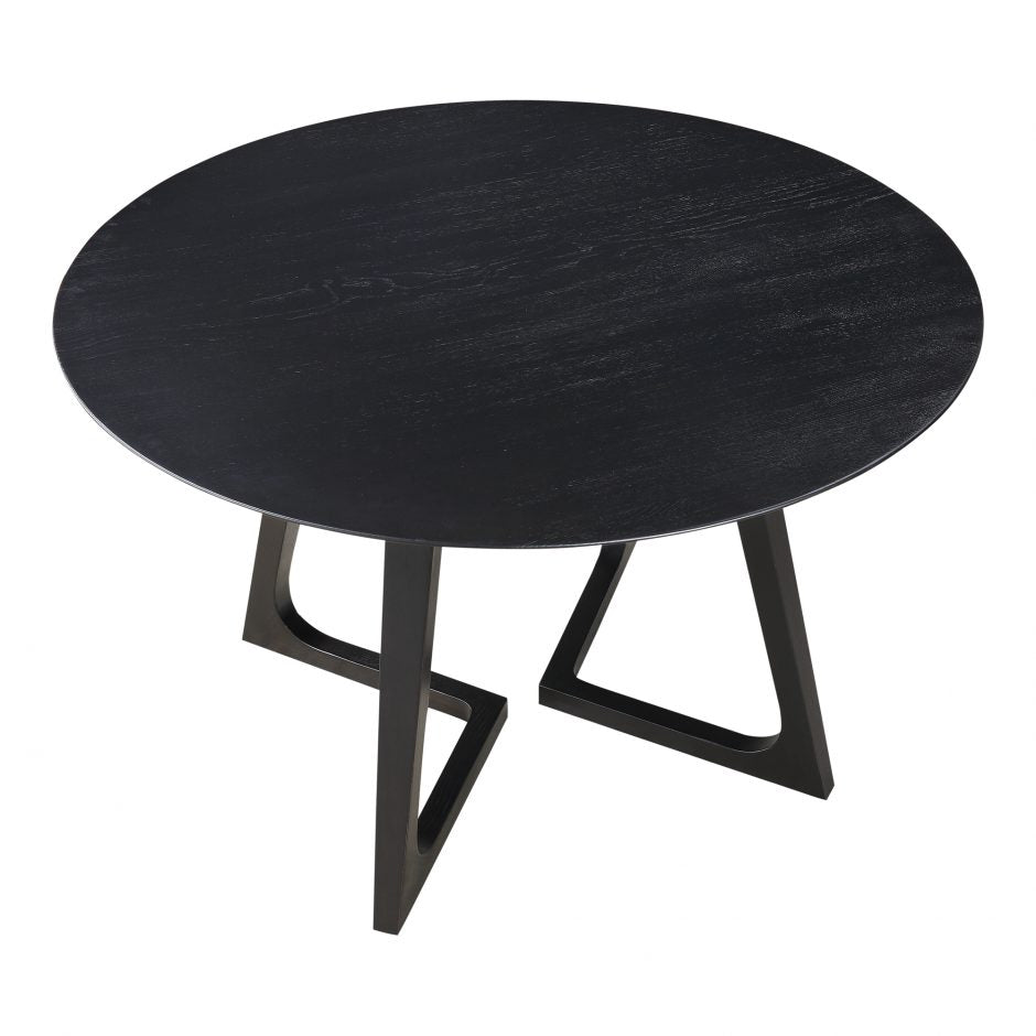 Godenza Dining Table Round - Black Ash by Moe's Home at Eve Furniture