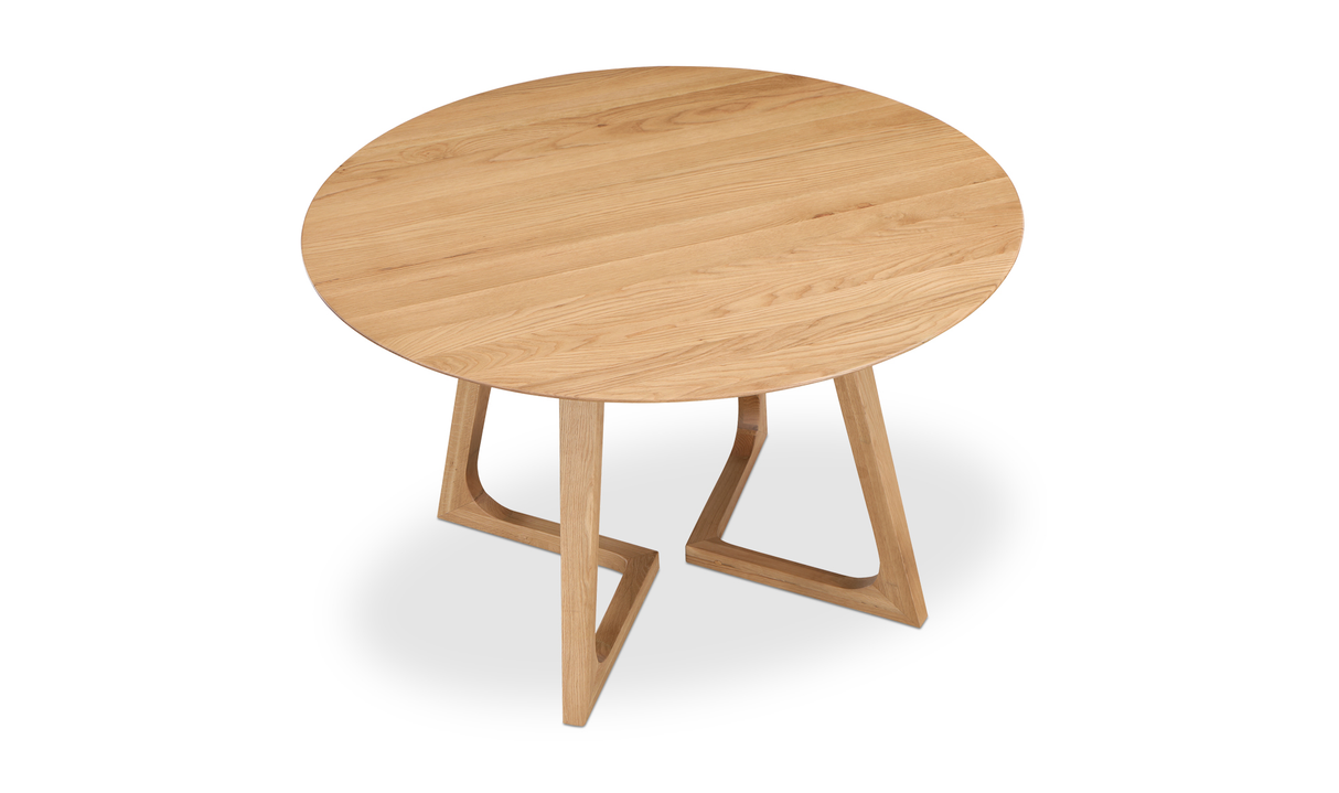 Godenza Round Dining Table Oak by Moe's Home at Eve Furniture