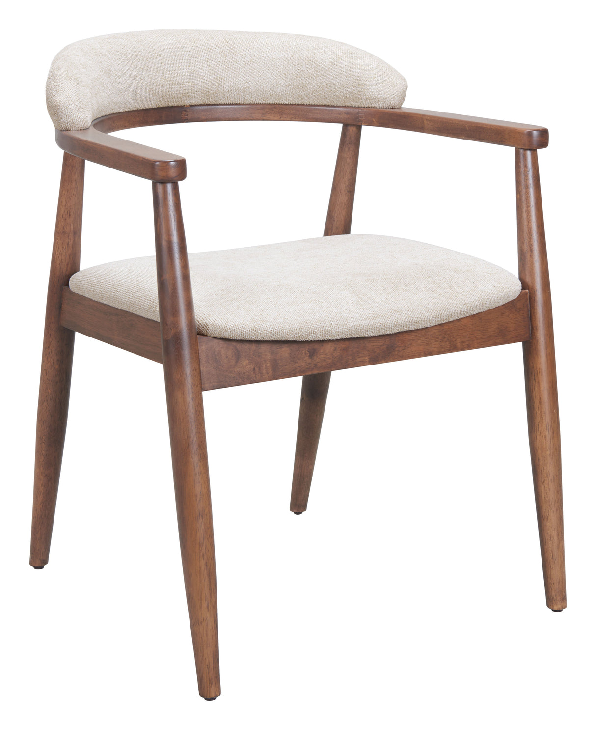 Goka Beige & Walnut Dining Chair by Zuomod at Eve Furniture