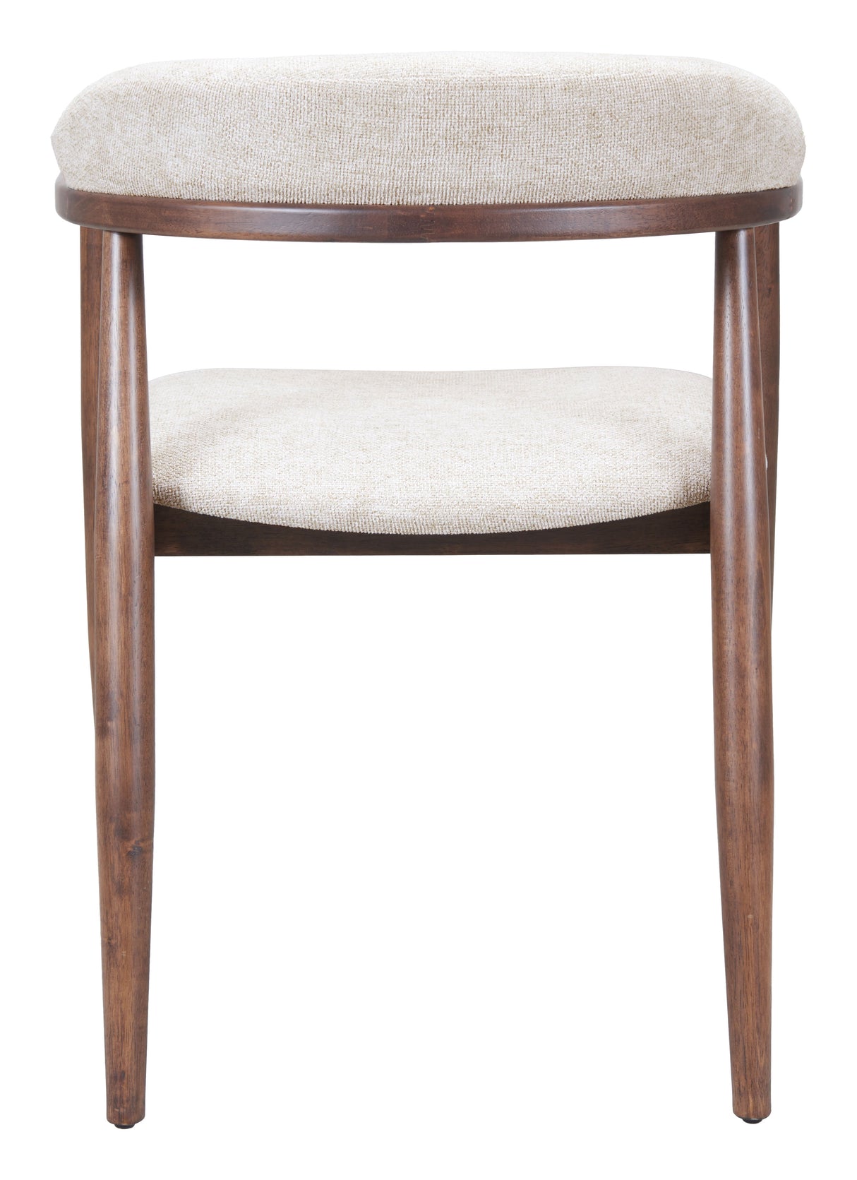 Goka Beige & Walnut Dining Chair by Zuomod at Eve Furniture