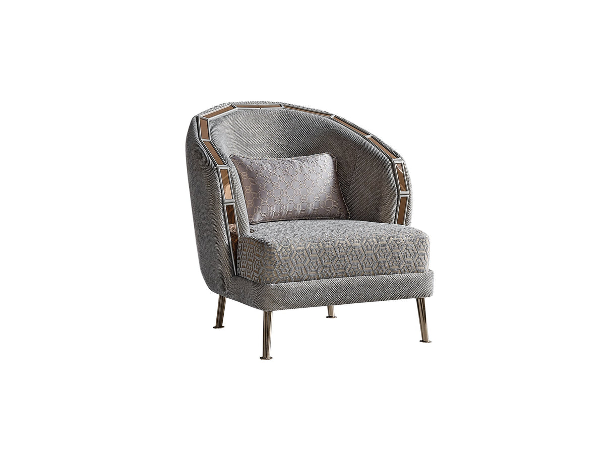Gokce 4-pieces (2 Sofa & 2 Chair) Livingroom Set in Grey by Furnia at Eve Furniture