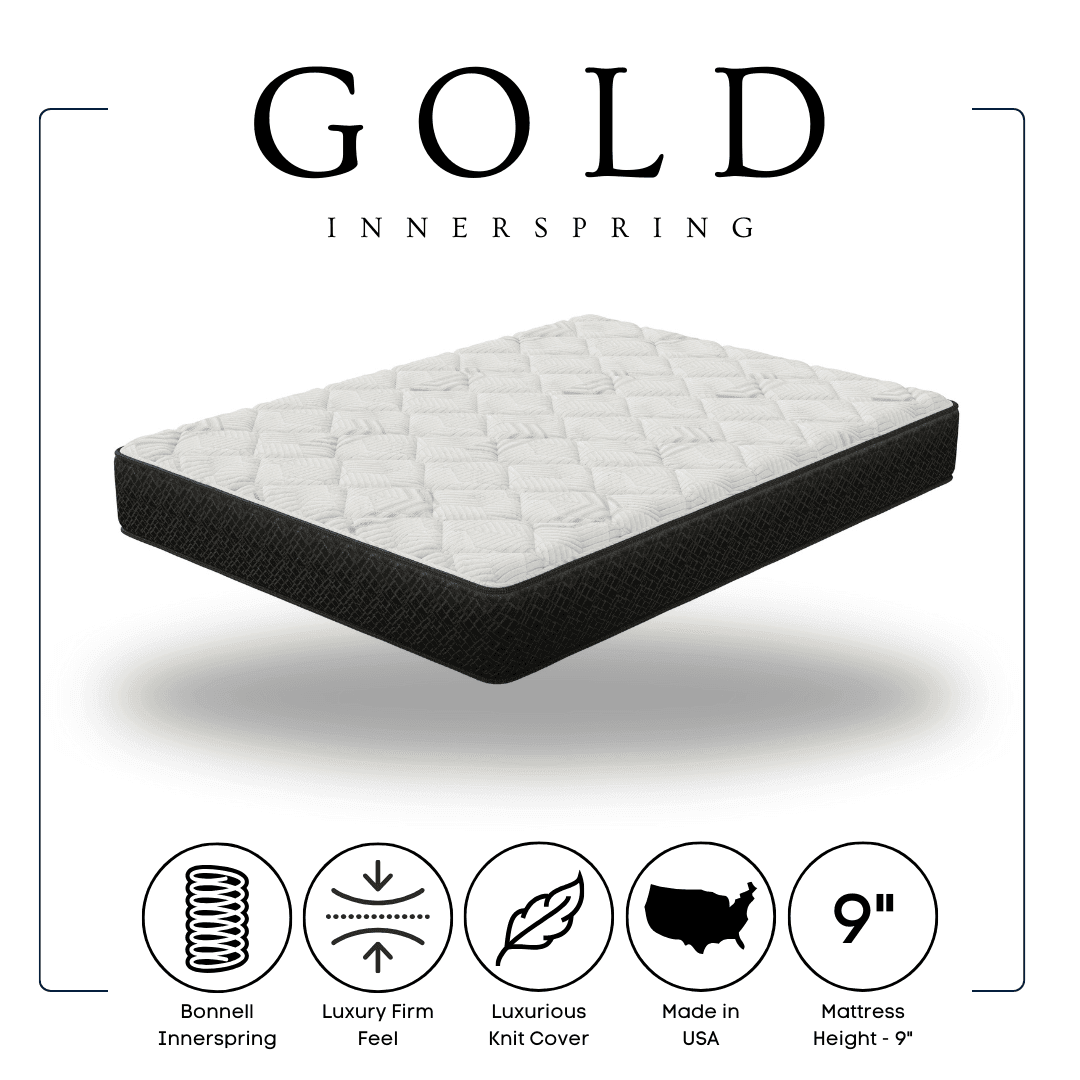 Gold 9" Innerspring King Mattress by Happy Homes at Eve Furniture