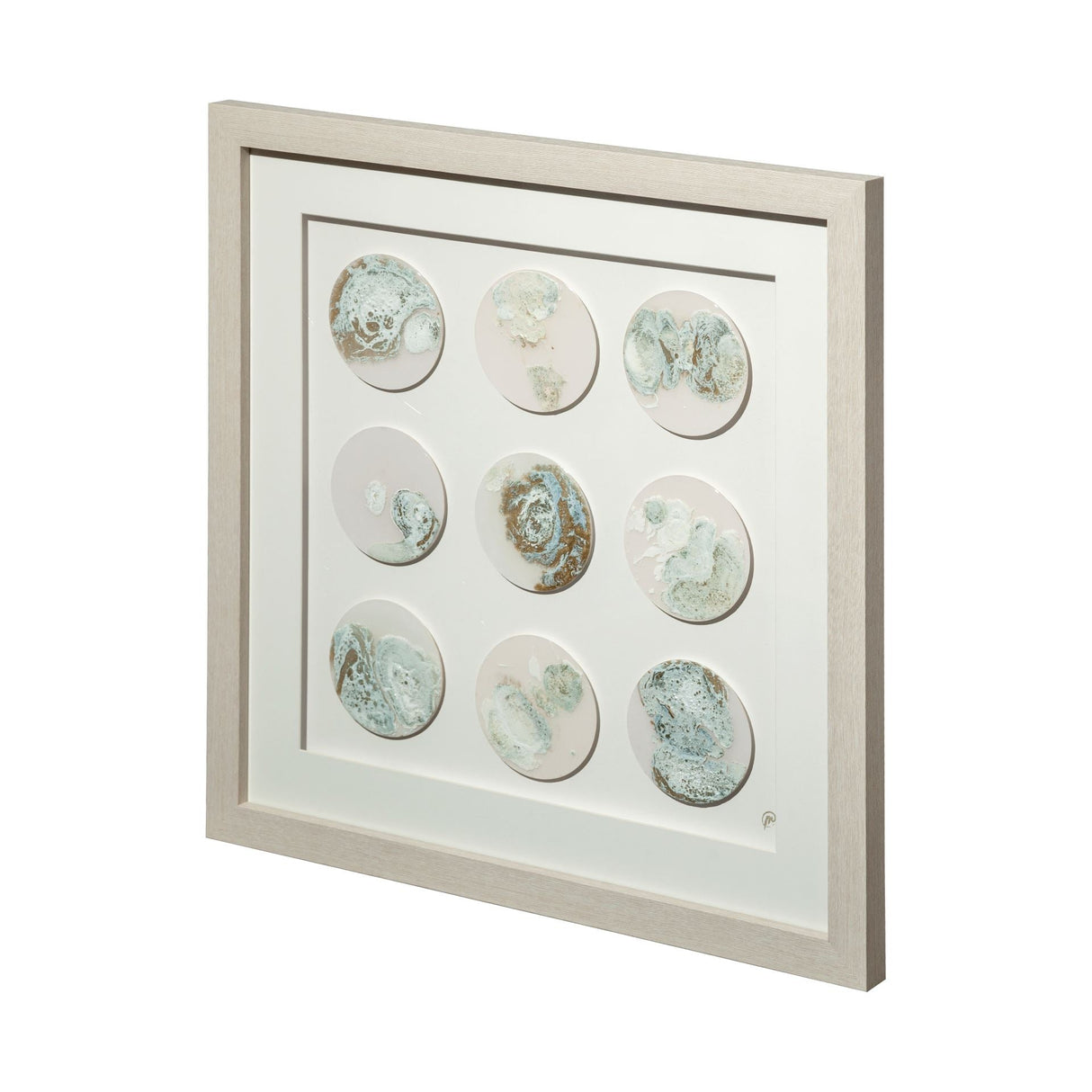 Gold Circle by Studio M a handmade Original Framed Artwork under Glass by Mercana at Eve Furniture