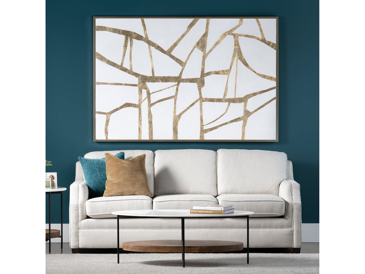 Gold Lines Gold/White Canvas by Crestview at Eve Furniture