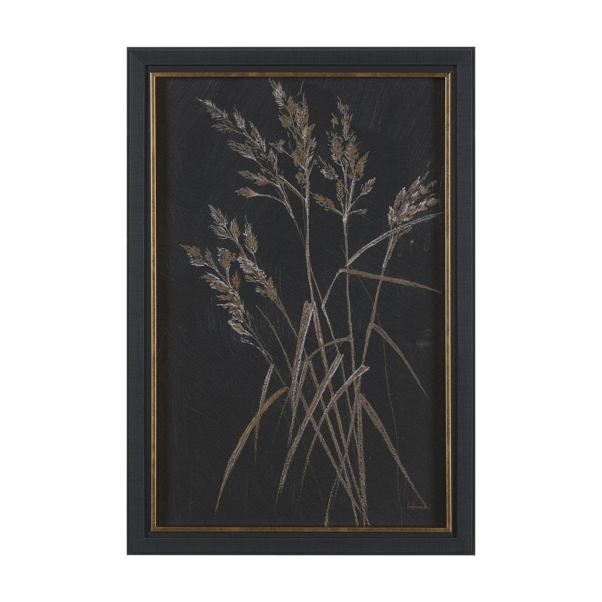 Golden Grasses VI by Mercana Studio Hand Embelished Textured Framed Artwork Matted by Mercana at Eve Furniture