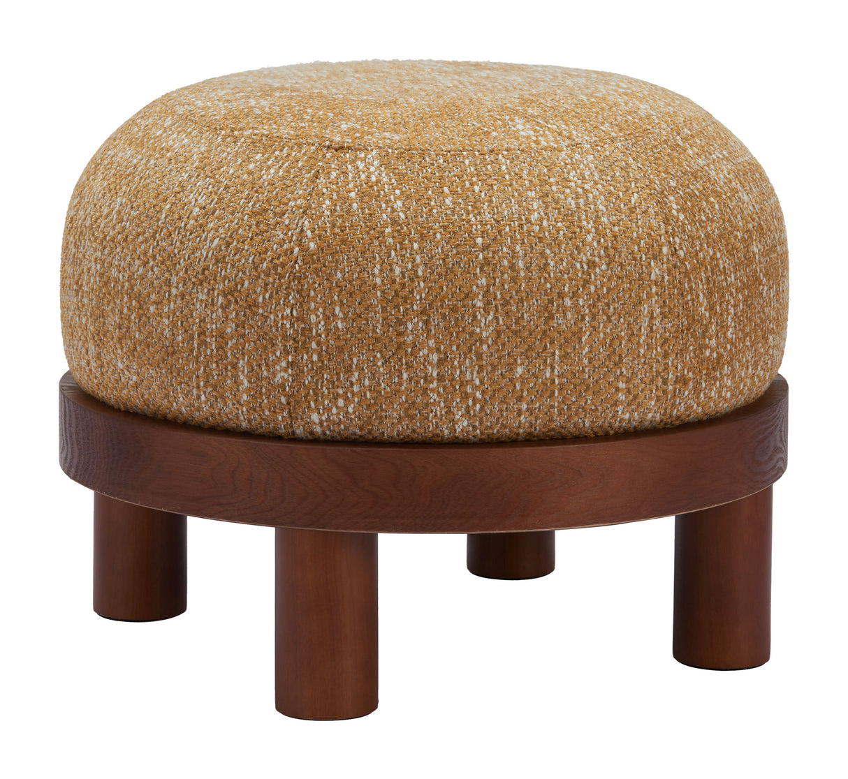 Gome Oat Yellow Ottoman by Zuomod at Eve Furniture