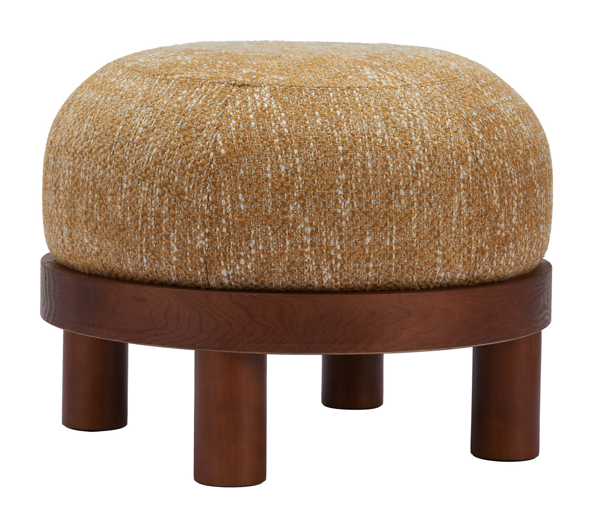 Gome Oat Yellow Ottoman by Zuomod at Eve Furniture