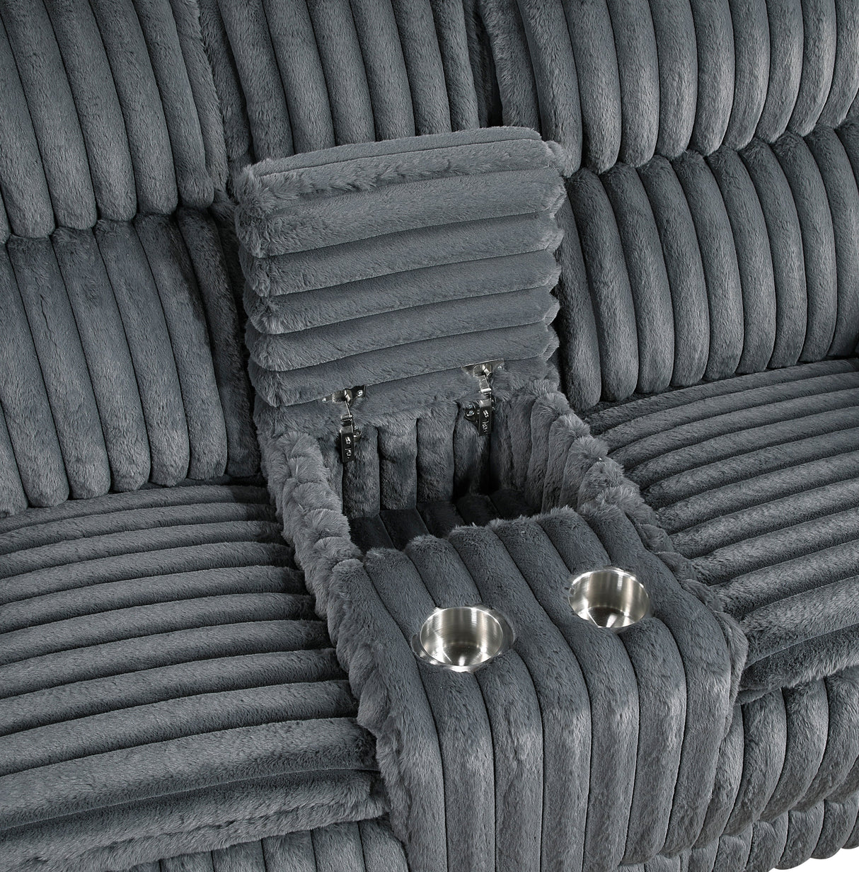 Goodland Dark Gray Double Reclining Living Room Set by Homelegance at Eve Furniture