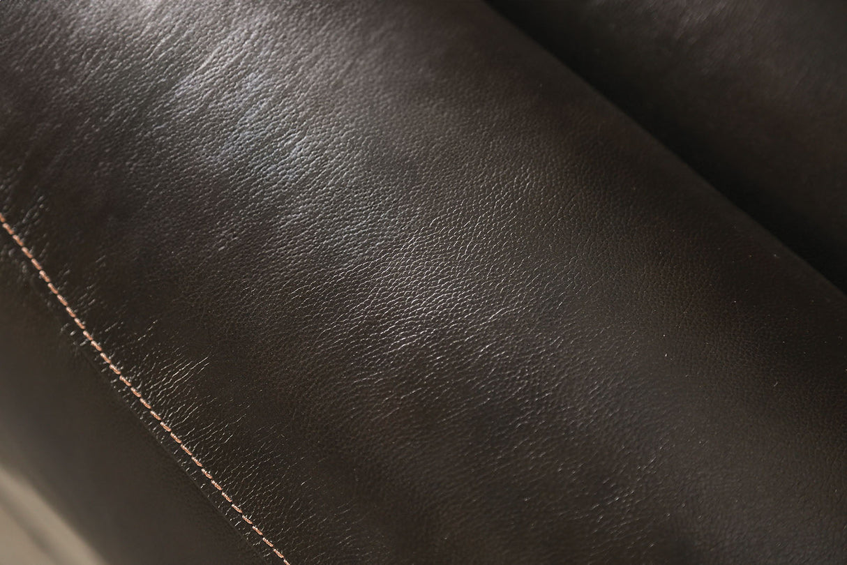 Gorgius Espresso Top Grain Leather Match Power Reclining Sofa & Loveseat by Furniture of America at Eve Furniture