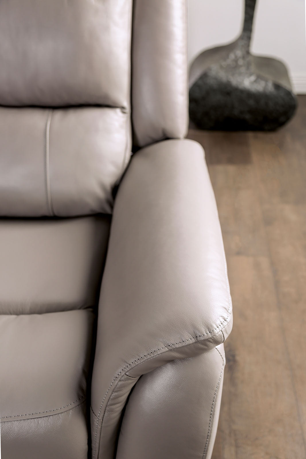 Gorgius Light Gray Top Grain Leather Match Power Reclining Sofa & Loveseat by Furniture of America at Eve Furniture
