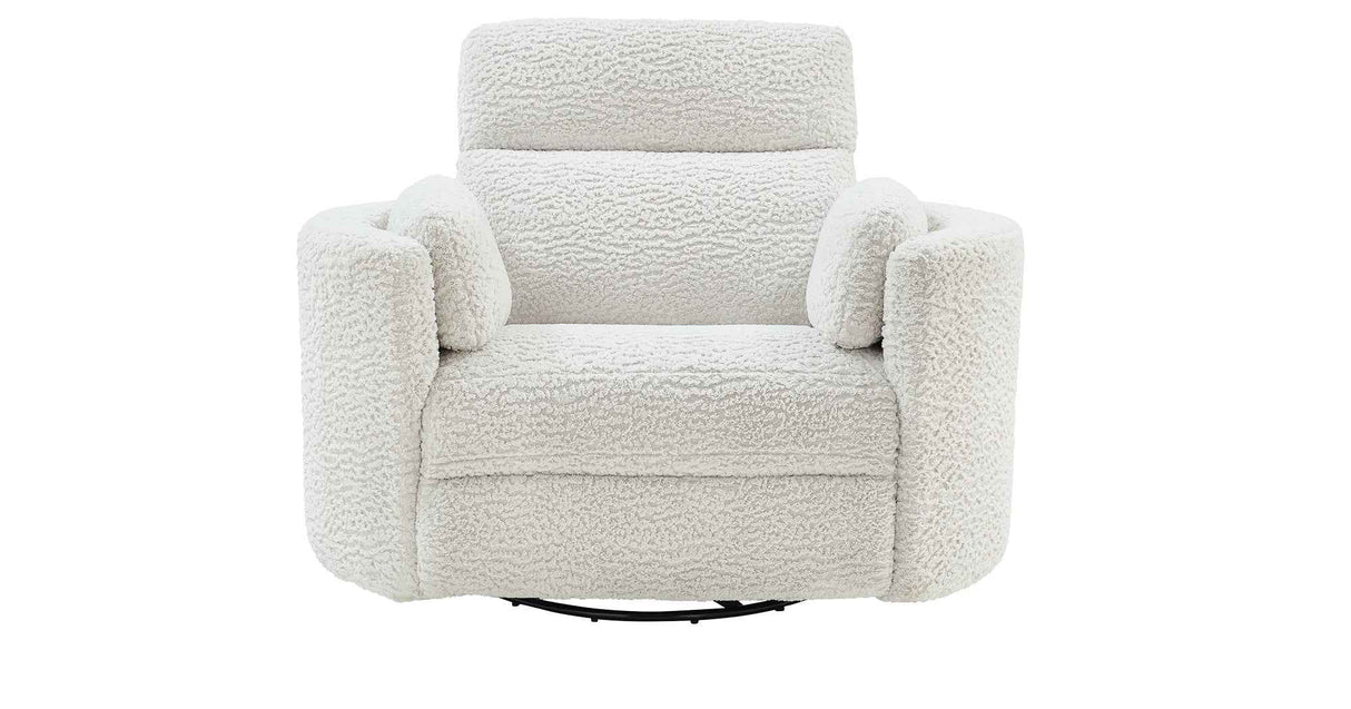 Gosaldo Silver Swivel Power Glider Recliner by Ashley at Eve Furniture