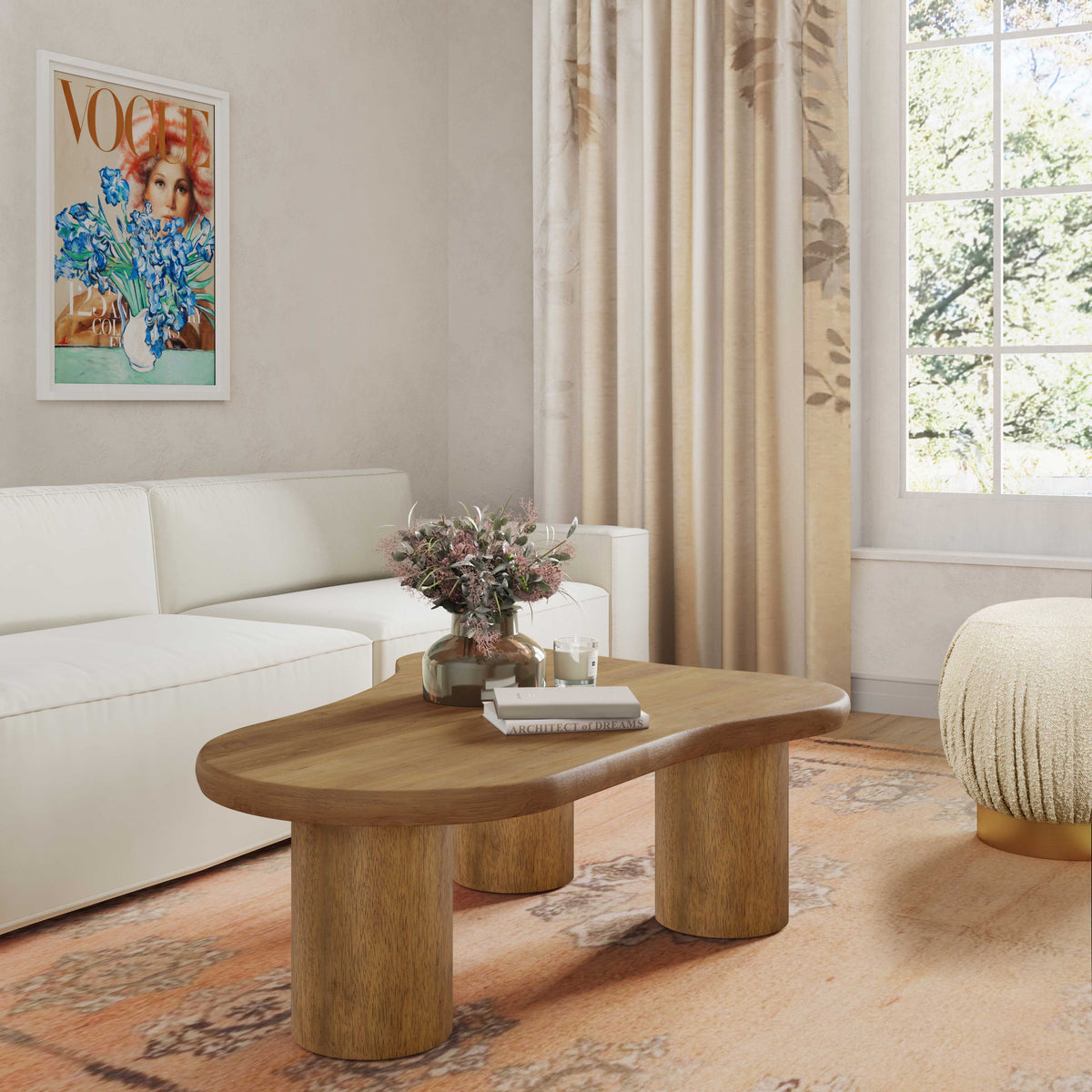 Gotham 48" Wood Coffee Table by TOV Furniture at Eve Furniture
