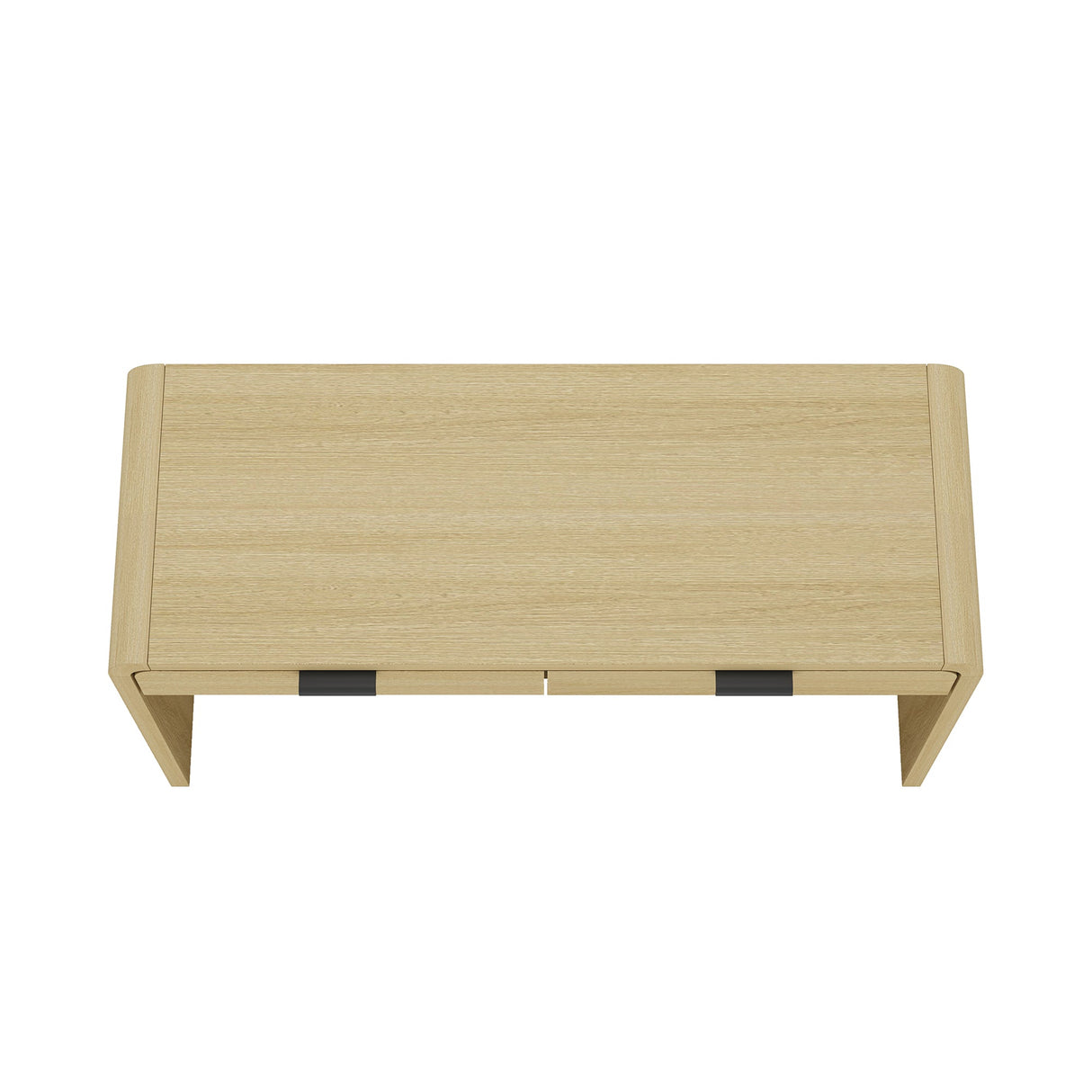 Grace 54" Home Office Desk in Natural Oak and Black by Manhattan Comfort at Eve Furniture