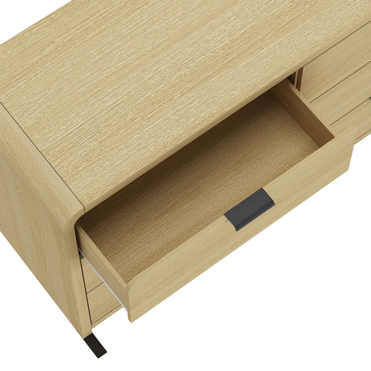 Grace 60" Double Dresser in Natural Oak and Black by Manhattan Comfort at Eve Furniture