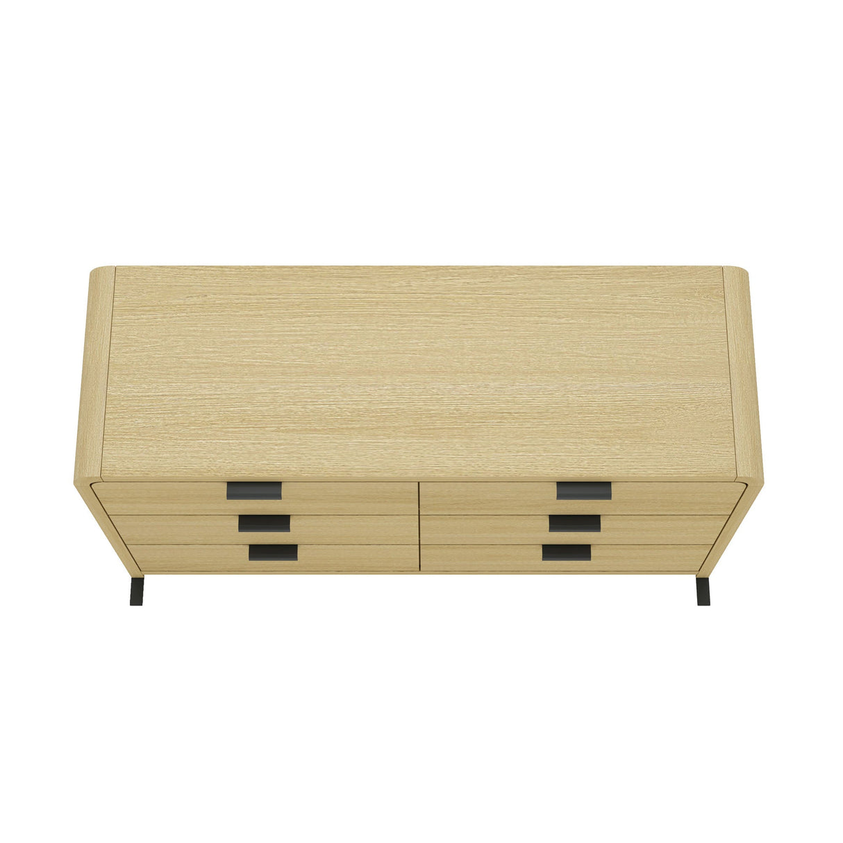 Grace 60" Double Dresser in Natural Oak and Black by Manhattan Comfort at Eve Furniture