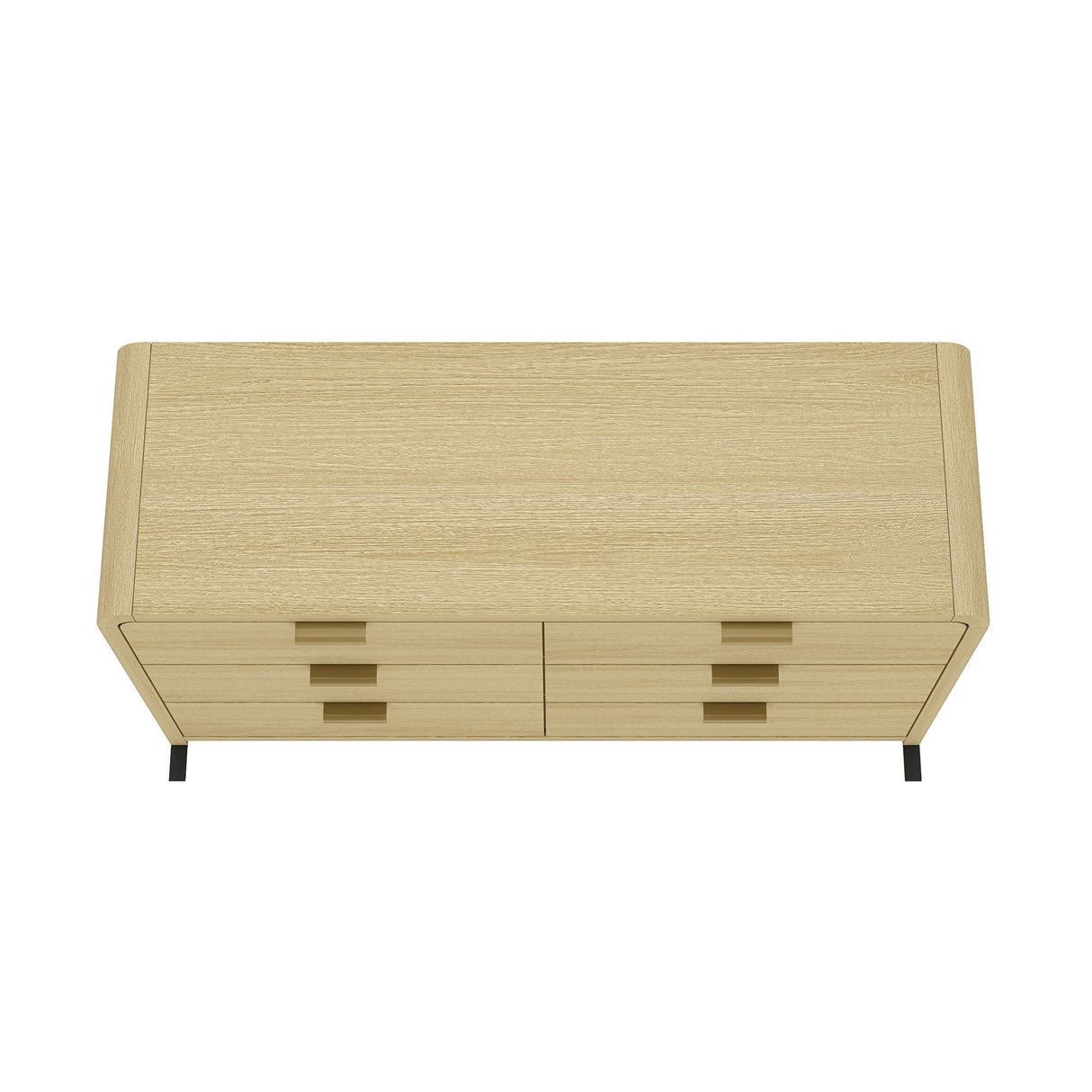 Grace 60" Double Dresser in Natural Oak and Gold by Manhattan Comfort at Eve Furniture