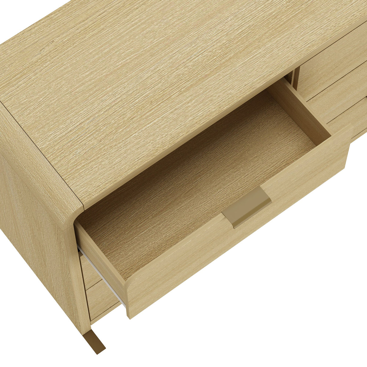 Grace 60" Double Dresser in Natural Oak and Gold by Manhattan Comfort at Eve Furniture
