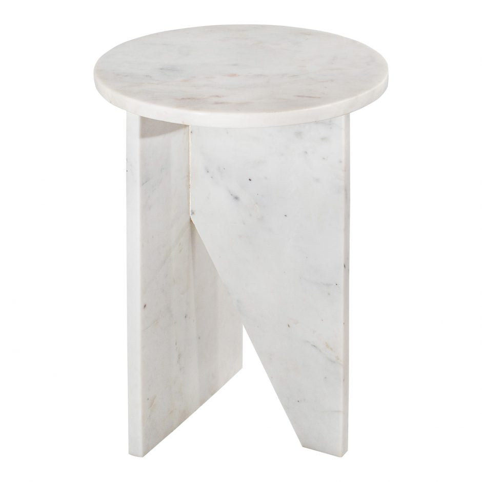 Grace Accent Table White Marble by Moe's Home at Eve Furniture