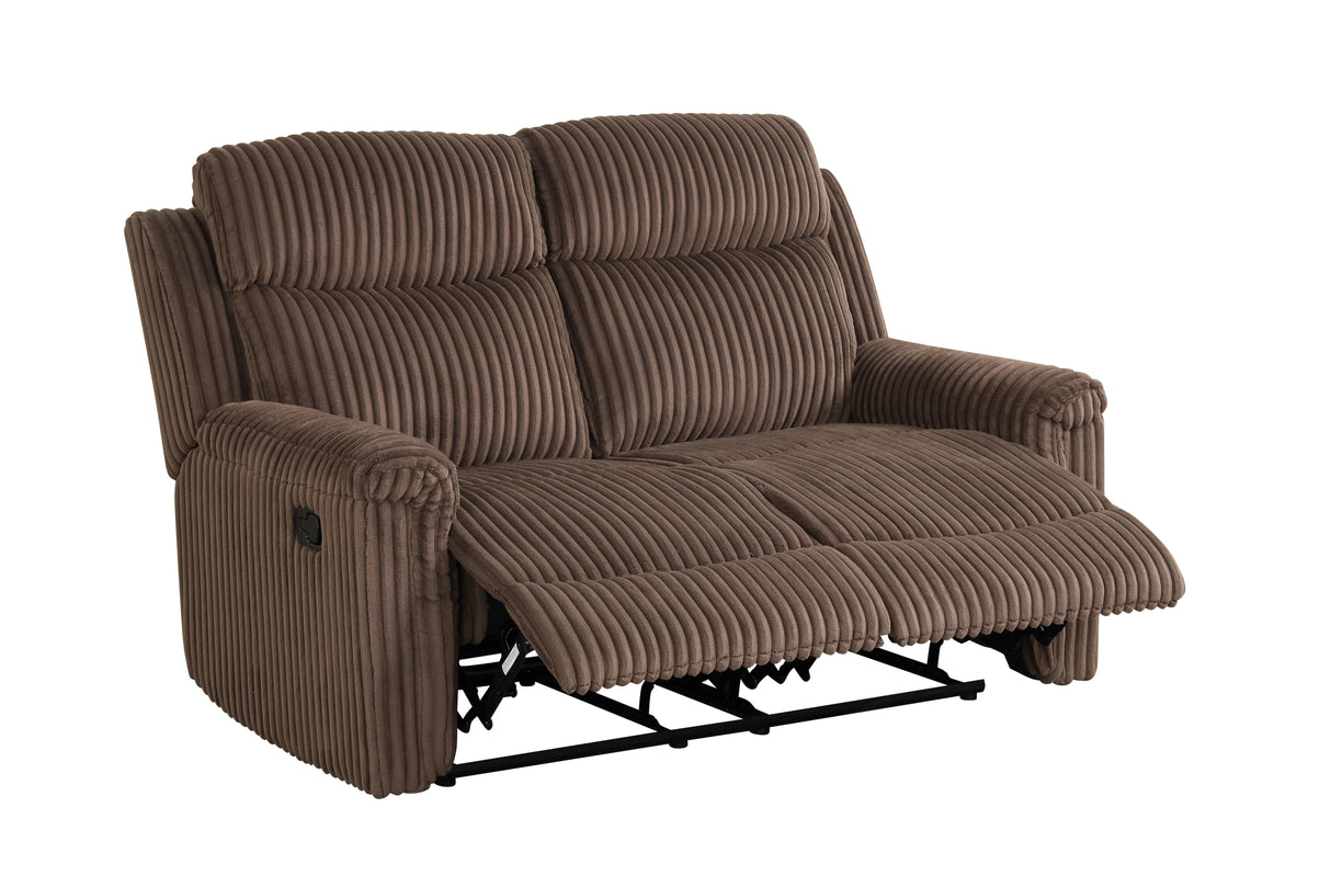 Grace Brown Corduroy 3-Piece Reclining Set by New Era Innovations at Eve Furniture